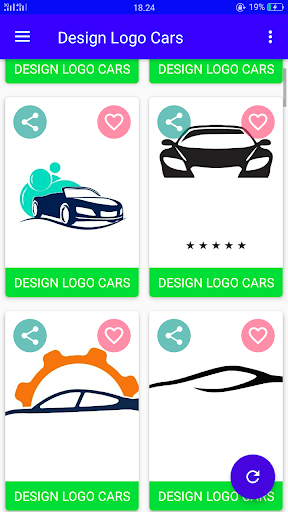 Android application Design Logo Cars screenshort