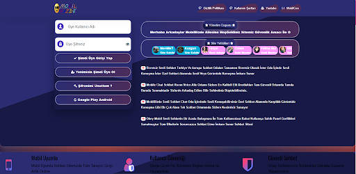 Android application MobilBizde Okey Chat screenshort