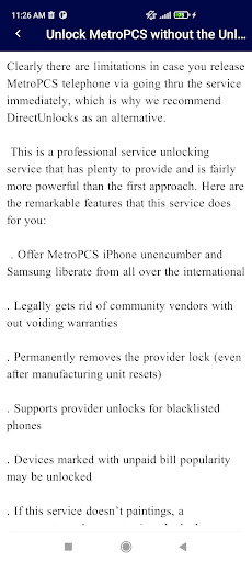 MetroPCS Mobile Unlock Guide