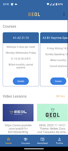 Android application GEOL: German Everyday Online screenshort