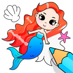 Mermaid Coloring Games Kids 0+ Mod Apk
