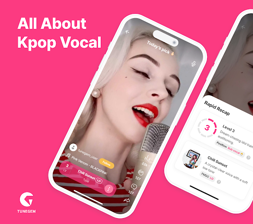 Android application TUNEGEM : All About Kpop Vocal screenshort