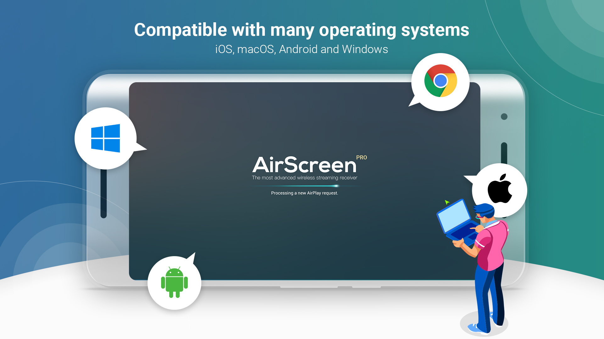 Android application AirScreen - AirPlay & Cast & Miracast & DLNA screenshort