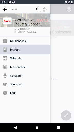Android application AWCI Events screenshort