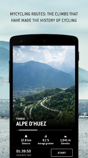 Screenshot of MYCYCLING