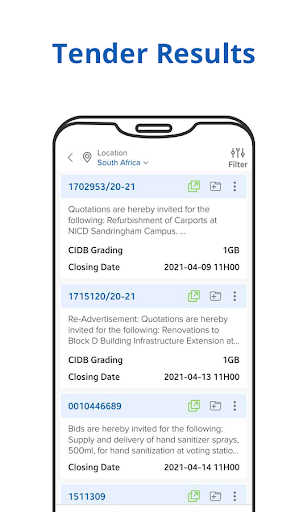 OnlineTenders Screen 3