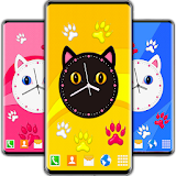 Kitty Clock Wallpaper 😻 Cute Cat Live Wallpapers icon