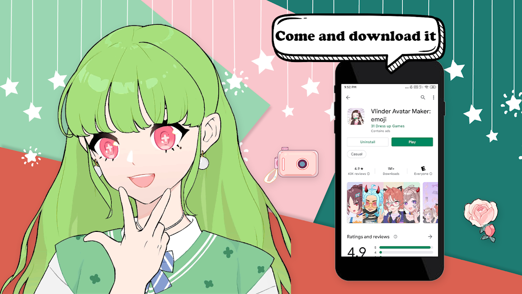 Screenshot 2 Vlinder Avatar Maker: emoji android