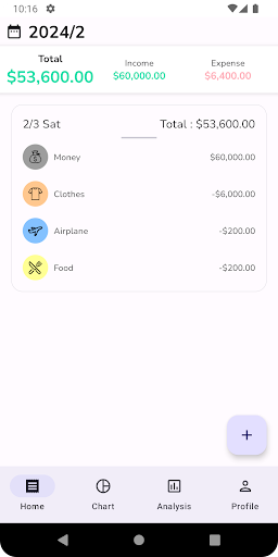 Android application MoneyManager screenshort