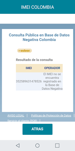 IMEI COLOMBIA Screen 3
