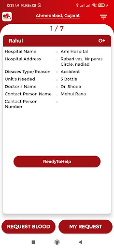Android application Blood Association screenshort