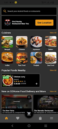 D2Home: Food Delivery & More Screen 2