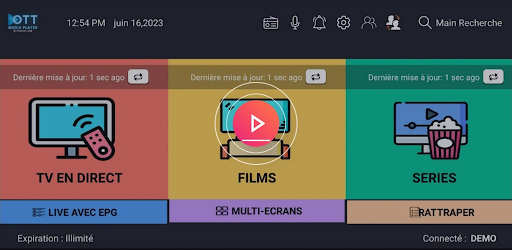 Android application OTT Media Player screenshort