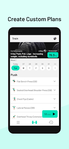 Android application Benchmark: Workout tracker screenshort
