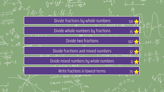 Dividing Fractions Screenshot