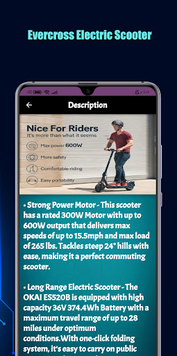 Evercross E. Scooter Guide Screen 3