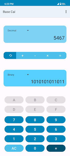 Android application Base Cal screenshort