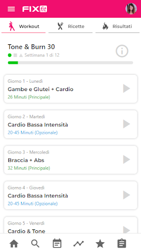 Fixfit Home Fitness Screen 3