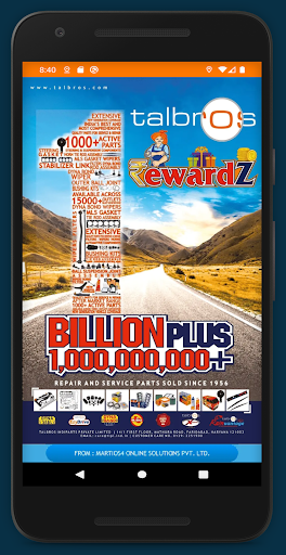 Android application Talbros Rewardz screenshort