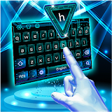 3D Neon Hologram Typewriter Keyboard Theme icon