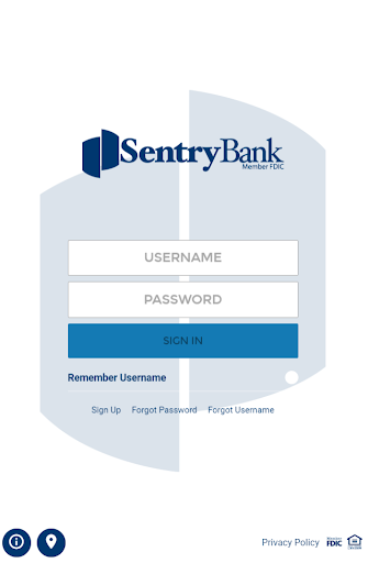 Android application Sentry Bank screenshort