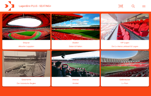 Android application SEATING+ screenshort
