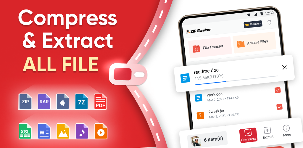 Banner Image AZIP Master: ZIP / RAR, Unzip Mod APK