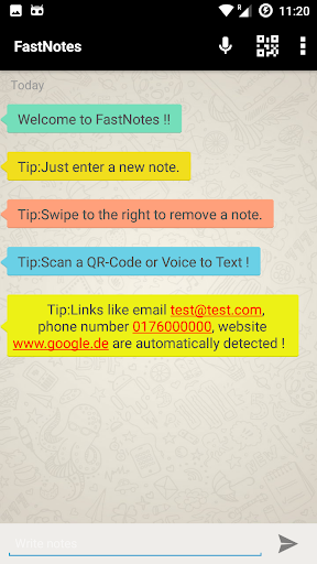 Android application Notes App screenshort