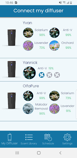 Android application OlfaPure screenshort