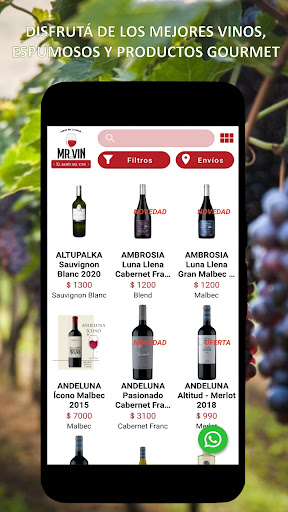 MR VIN: Wine Delivery Screen 2
