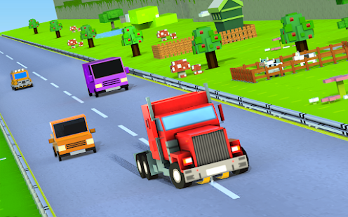 Blocky Car Highway Racer: Traffic Racing Game 1.3 APK screenshots 8