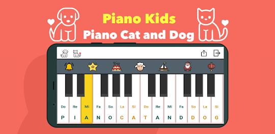 Piano Kids. Piano Cat and Dog