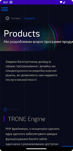 BlueWeb Screen 3