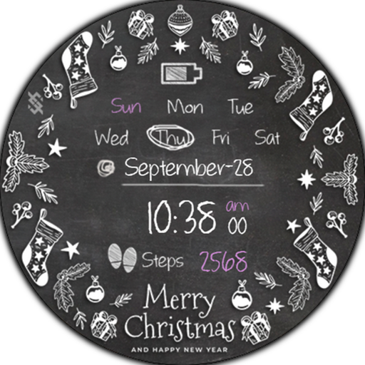 BFF34- Merry Christmas Sticker logo