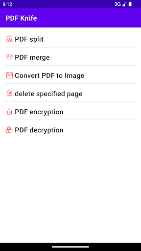 Android application PDFKnife PDF Toolbox screenshort