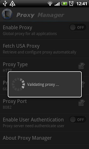 Proxy Manager Screen 3