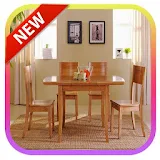 Wooden Chair and Table Set Design icon