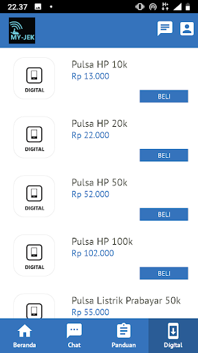 Android application My Jek Solok - Transportasi, D screenshort