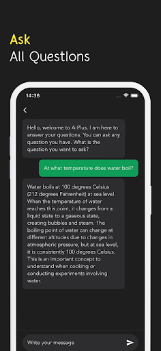A-Plus: AI Homework Helper Screen 3