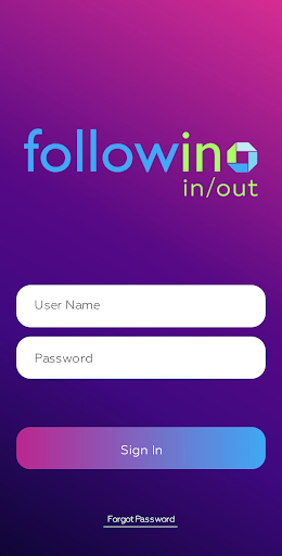 Android application Followino screenshort
