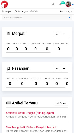 Android application MerpatiID - Pigeon Manager screenshort