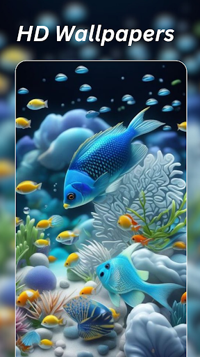 Android application 3D Aquarium Wallpapers screenshort