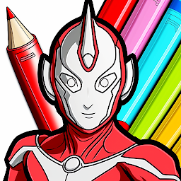 Ultra Hero Coloring Book Game