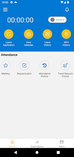 Android application we@work screenshort