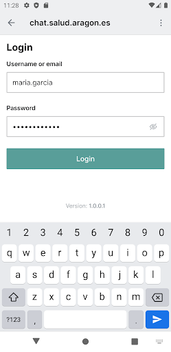 Chat Salud-Aragon Screenshot
