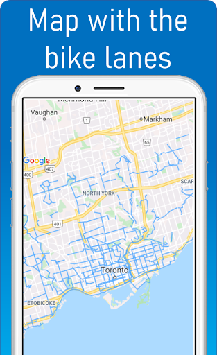 Android application Bicycle Lanes Toronto screenshort