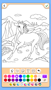 Horse coloring pages game