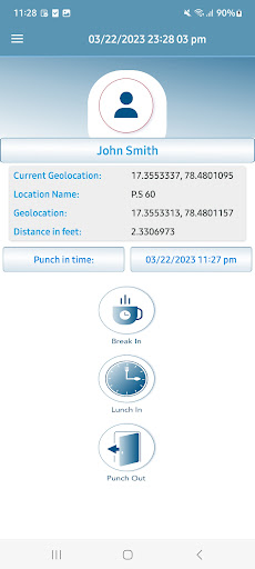 HR TimeClock Screen 2