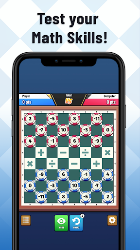 Android application Damath: Math Checkers screenshort