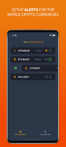 Android application Crypto Alerts - Currency Tools screenshort
